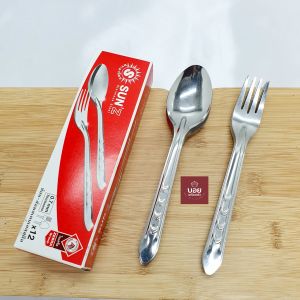 BOY ช้อน ส้อม หนา ตราหัวม้าลาย ตราพระอาทิตย์ ตราseagull ช้อนสแตนเลส ส้อมสแตนเลส กล่องละ12คู่ 24ชิ้น มี 3 ยี่ห้อให้เลือก