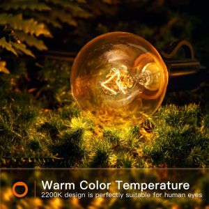 Thirlife Outdoor String Lights G40 Globe Patio Lights Waterproof Hanging Light for Backyard Porch Balcony Party Decor