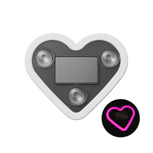 【COD/Original】Heart Shaped Car Ambient Light Car Window Suction Cup Led Atmosphere Light 500mAh Solar/USB-C Rechargeable Neon Lamp