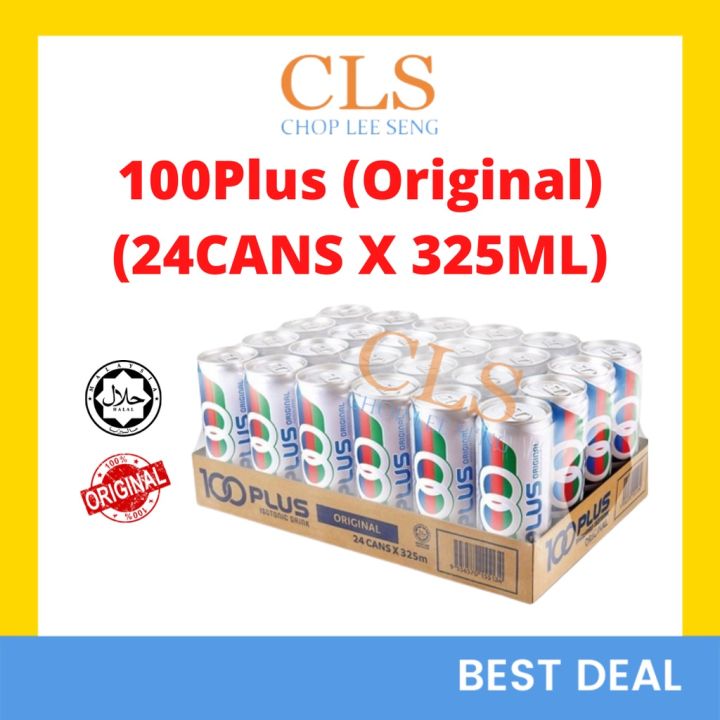 CLS F&N 100 Plus + Can Original Isotonic Drink 100Plus Kotak Ktk Carton ...