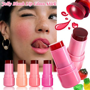 Jelly Blush Lip Gloss Stick Waterproof Long-lasting Lip Cheek Eye Multi-use Stick Beauty Cosmetics