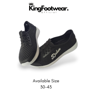 Sepatu Sandal Slip On Karet Anak Dan Dewasa Laki laki Perempuan Warna Hitam Putih Terbaru - Dlx082