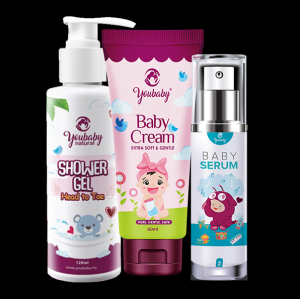 YOUBABY - Baby Cream Baby Shower Gel Baby Serum | Resque Set | Baby Safe | ORIGINAL