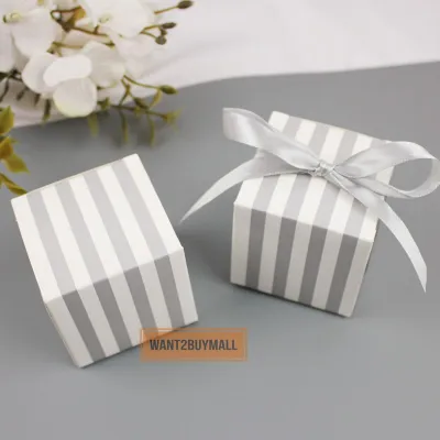 🇲🇾 Murah Candy Box Party Gift Doorgift Bag Kotak Goodies Bronzing Stripe Wedding Box Majlis Kahwin Tunang Akikah Harijad