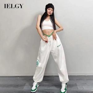 IELGY Jazz Dance Pants Womens Thin Sports Loose Letter Printing