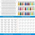 Acrylic Keychain Blank Set, Transparent Round Acrylic Blank Bulk (5 Inches), Suitable for Vinyl Resin Craft Project DIY. 