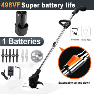 Mesin Rumput 998VF Cordless Lawn Mower Rechargeable Grass Trimmer Electric Pemotong Rumput Grass Cutter