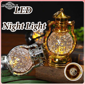 JACIRCLE Vintage LED Lantern Desktop Holiday Atmosphere Light Candle Light LED Pony Light Eid Mubarak Lampu