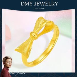 DMY Jewelry Gold 916 Original Malaysia/Rings for Women/Fashion Bow Ring/Cincin Perempuan/Kpop Merch