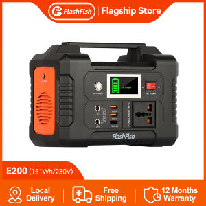 FlashFish 200W Portable Power Station 40800mAh Solar Generator Backup Battery Emergency Power Supply for Home Camping Travel