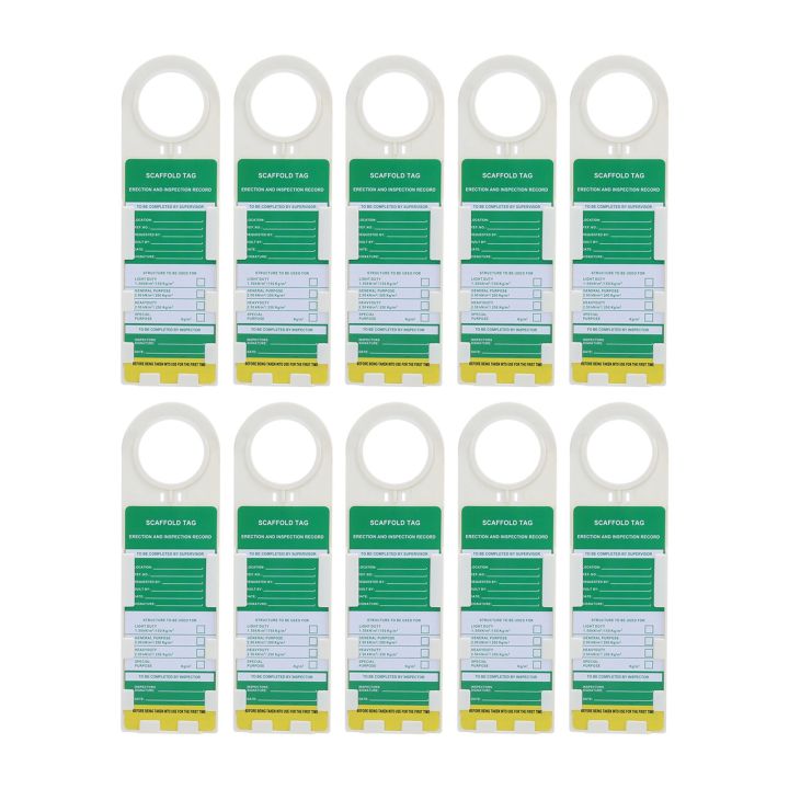10 Pack Safety Lockout Tagout Lock Out ป้ายเตือนนั่งร้าน Security Green ...