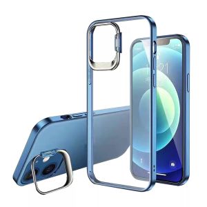 Luxury ultra thin Phone cover with metal stand anti-fall Phone case compatible for iPhone 15/14Plus 14/15ProMax/13mini/13/13Pro/13ProMax