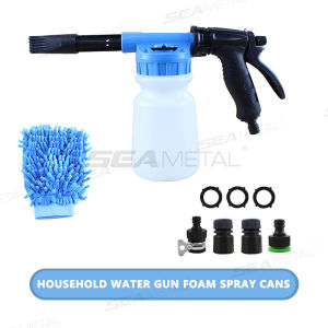SEAMETAL Car Foam Water Mist Generator Spray Can Hand Air Pump Spray Bottle With Hose Plug Connector For Garden Cleaning Sprayer Watering Can