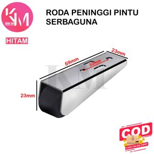Roda Panduan Pintu Geser Universal untuk Pintu Roda Peninggi Menggantung Roda Geser Bawah (Isi 2 Pcs)