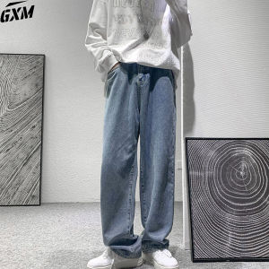 jeans korean style pria /High Street Dicuci Sederhana/ celana jeans pria/Longgar Lebar Kaki Celana loose jens straight baggy pants pria /celana jeans cowo/celana korean style/celana jeans pria/celana jeans hitam pria/celana longgar pria/kasual olahraga