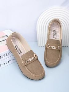 Autumn Cloth Loafers For Women New Solid Color Casual Shoes Soft-Soled Work Shoes Spring And Autumn Shoes For Mothers