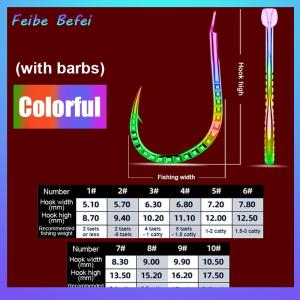 [Feibe Befei] 10pcs rồng quy mô Kirin iseni rực rỡ bạc và trắng cá thu lớn trò chơi móc Đen Pit Hoang Dã câu cá lớn trò chơi số lượng lớn móc