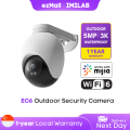 IMILAB EC6 3K WiFi-6 Outdoor Security Camera 5MP UHD Panoramic Cam Full Colour Night Vision AI Human Detection Two-way Audio Work with Alexa Google Home Mi Home H.265 Monitoring Cameras Works with Xiaomi Mijia APP. 
