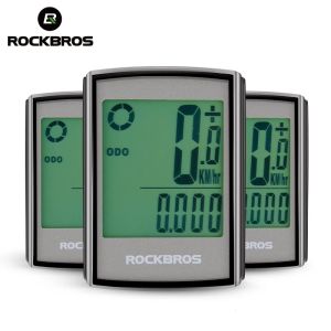 ROCKBROS Waterproof Bicycle Computer LCD Backlight Stopwatch Wireless Cycling Bike Computer Speedometer Odometer