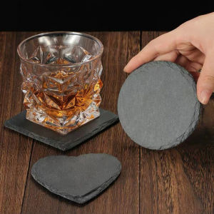 Natural Rock Cup Mat Stone Coaster Heat Insulation Matt Easy To Clean