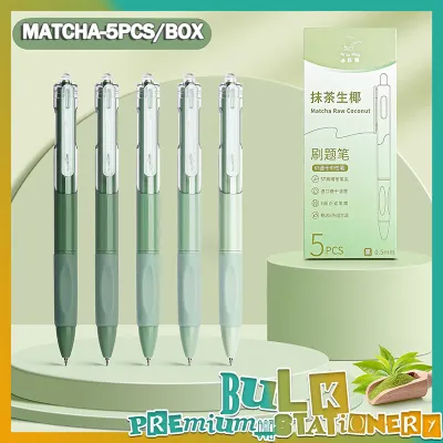 BULK Sign Pen 5pcs/set 0.5mm Nib Gel Pens High Quality Stationery Black Ink Ballpen Ins Style Gift