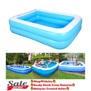 Msia Stock Inflatable Swimming Pool Family Pool Kolam Renang Pelampung Outdoor Pool Kolam Mandi 2 Layers Premium