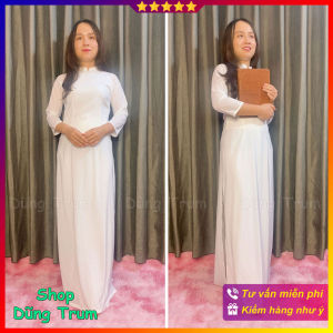 Áo Dài Học Sinh tay lỡ chất lụa mềm mát siêu đẹp cute tuổi học trò