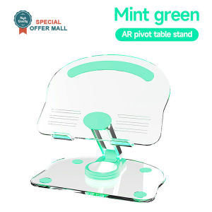 【Big Size】Adjustable Tablet Stand Holder 360° Rotation Desktop Phone Stand Transparent Acrylic Foldable Non-Slip Ipad Bracket