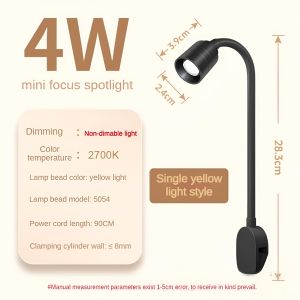 Telescopic Aquarium Light Dimmable 3 Color Modes Timer 360°Hose Air Cooling USB interface