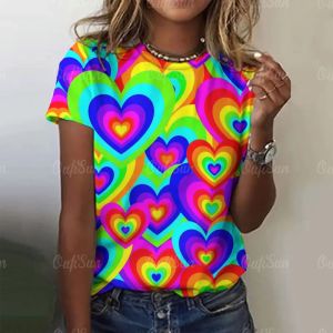 [Local Stock] ZEEMIN Colorful Splash 3D Painting Womens Summer T-Shirts Y2K Street Fashion Casual Style Comfortable Breathable Short Sleeve T