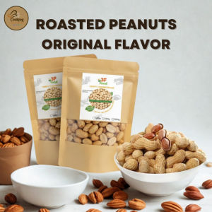 ROASTED PEANUTS BUTTERMILK FLAVOR with Skin - Roasted Peanuts (Organic Newly Roasted Oil-free Plain Unsalted Healthy Low Carb Diet Nut Snack from Vietnam)– Rich in Nutrients Seasoned Peanuts