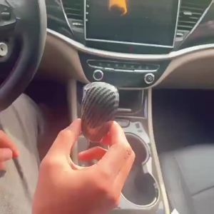 kkmf For MG ZS Car Gear Shift Knob Cover Carbon Fiber Stripes Wear Resistant Anti-slip Decor Protector Cover Car Interior Accessories R3K9L