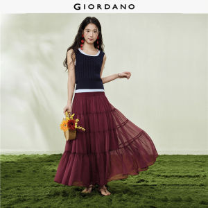 GIORDANO Women Skirt Moderate Thickness Skirt Non-Elastic Skirt Woven Fabric Skirt 18466802