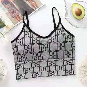 READY STOCK👑ES 172 Women singlet lingerisportseamlessyogajoggingbreastfeedingmaternity brains潮字母美背背心无缝吊带裹胸抹胸女外穿运