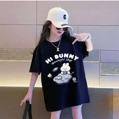 BAJU DISTRO ANAK PEREMPUAN CEWEK LENGAN PENDEK SIZE BESAR USIA 7-13 TAHUN/BAJU ANAK TANGGUNG/BAJU ANAK OVERSIZE ANAK-ANAK