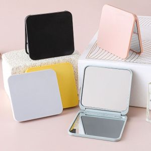 Kaca Make Up Mini Cermin Lipat 2 Sisi Persegi Polos Portable Kaca Risa Travel Size