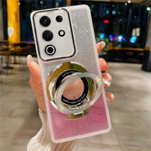 Ốp cho Galaxy S25 Ultra S25 Slim S 25 S25 + galaxys25 s25ultra s25slim 4G 5g 2025 vỏ điện thoại được trang bị Ốp giữ đế dạng nhẫn CD 3D long lanh silicon Vỏ điện thoại bột Bling