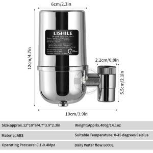 Konco Tap Water Purifier Kitchen Faucet  Ceramic Percolator Mini Water Filter Filtro Rust Bacteria Removal Replacement Filter