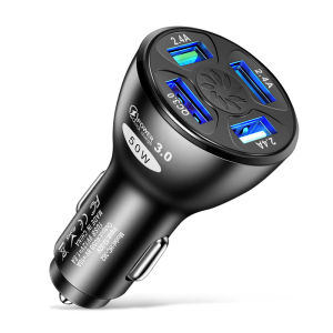 DISOUR 7A 50W 4Port USB Fast Car Charger QC3.0 Quick Charge Adapter For iPhone Xiaomi Samsung Qulickly Charging Car Lighter Slot Socket Splitter