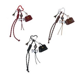 Fashion Keychain Bag Charm Enhancing Style with Practical Alloy and Leather Bags Pendant for Daily Commute or Travel