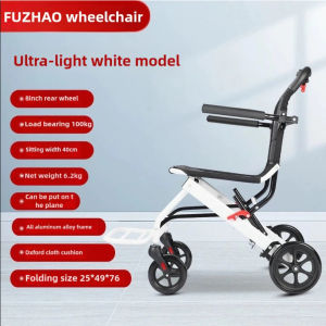 High Quality Aluminum Alloy Cheap Foldable Lightweight Adult Patient Transfer Wheelchair for Old People