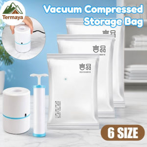 Termaya Vacuum Storage Bag Resealable Organizer Bag Thicken Travel Vaccum Bag For Clothes With Electric Pump 真空收纳袋