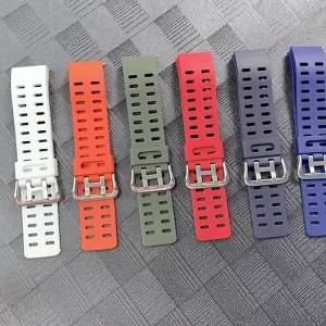 22mm Camouflage Silicone Curved Interface Strap for GT3 Samsung Galaxy Watch4 Breathable Waterproof Watch Accessories