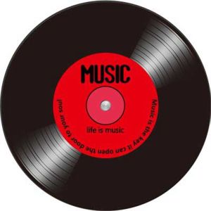 SDFBN Quality Creative Anti-Slip Vinyl Record Pattren Household Doormat Home Decor Music Record Rug Carpet Floor Mat