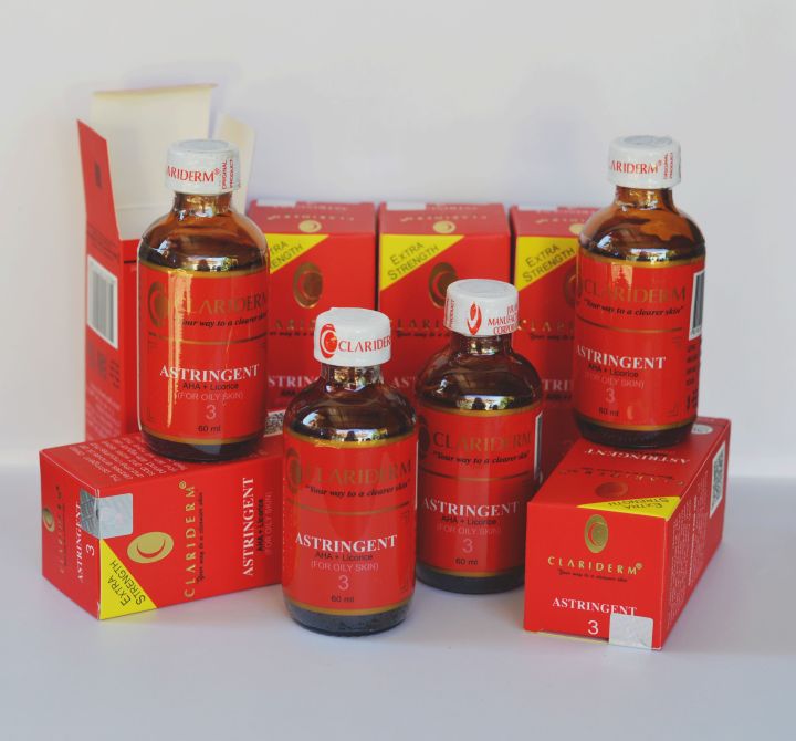 HEMAT ( 6 PCS ) Toner Clariderm Astringent Alkohol No 3 ORIGINAL / Toner Pembersih Wajah For Oily Skin - ORIGINAL 60ml