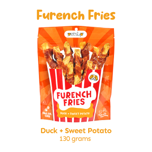 Petsup Furench Fries Dog Treats 130g Real Chicken Duck Potato Natural Dental Chews Dog Dental Treats