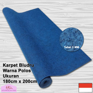 Karpet non woven lantai brudu bludru polos alas kasur duduk masjid mesjid mushola pameran panggung 180 cm x 200 cm - NMs