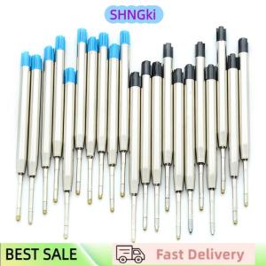 SHNGki 10 Pcs blue ink parker style standard 1.0mm ballpoint pen refills nib medium