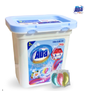Hộp 20 viên giặt xả ABA 3 trong 1 - Viên giặt xả lưu hương bền màu đánh bay vết bẩn 380g