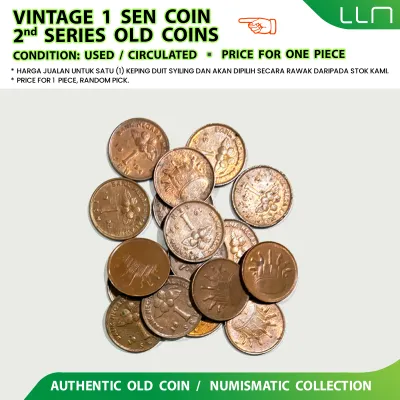 Vintage 1-Sen 2nd Series Old Coins (Price for 1 Piece)